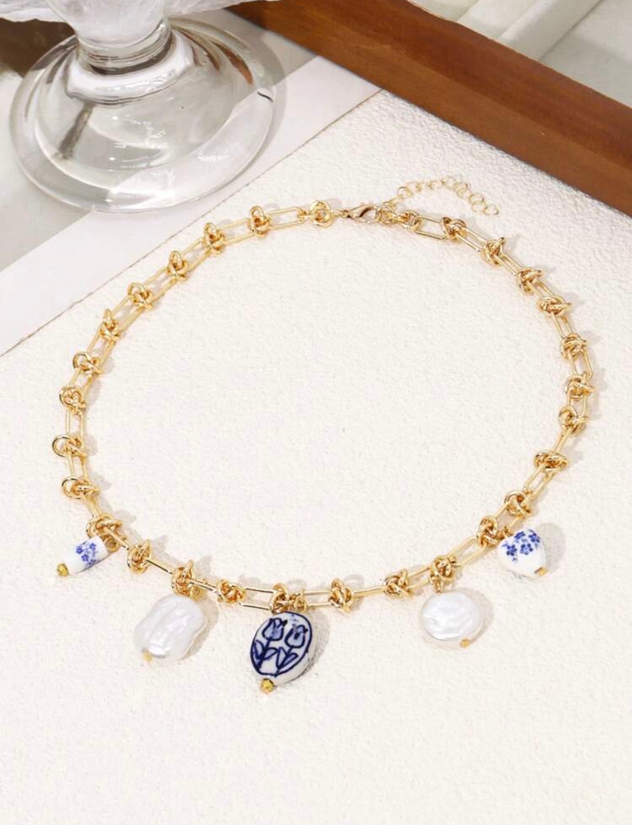 ceramic charms necklace