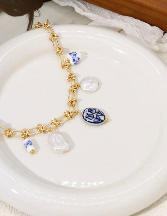 ceramic charms necklace
