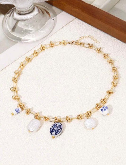 ceramic charms necklace
