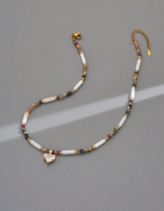collana cuore lucente